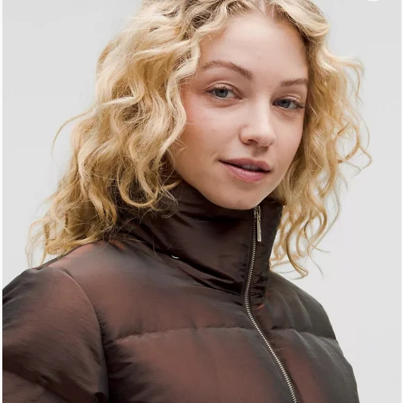 NWT Lululemon Wunder Puff Down Jacket Iridescent Brown Winter Coat Womens Size 6 - Picture 8 of 16
